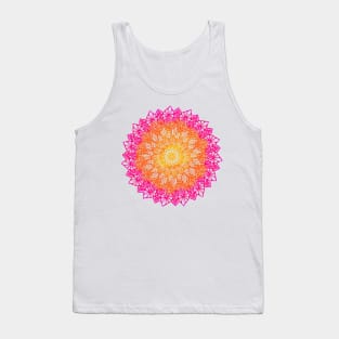 Pink-Orange Digital Mandala Tank Top